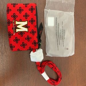 Brand New with Tags University of Maryland Vera Bradley zip ID and lanyard